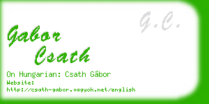 gabor csath business card