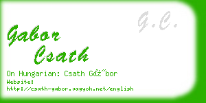 gabor csath business card